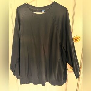 Old Navy OverSized Black Crewneck Sweatshirt. Size 2XL
